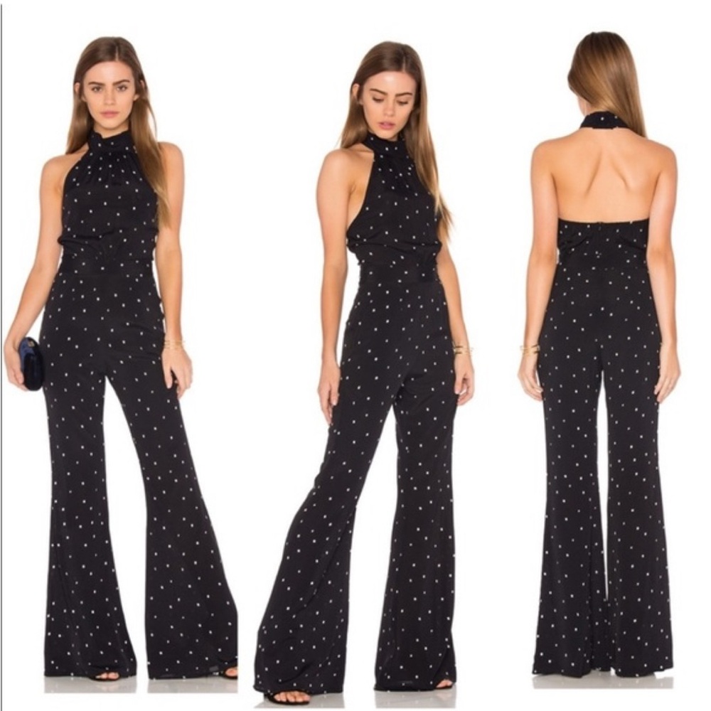 Flynn Skye Black and White Polka Dot Jumpsuit